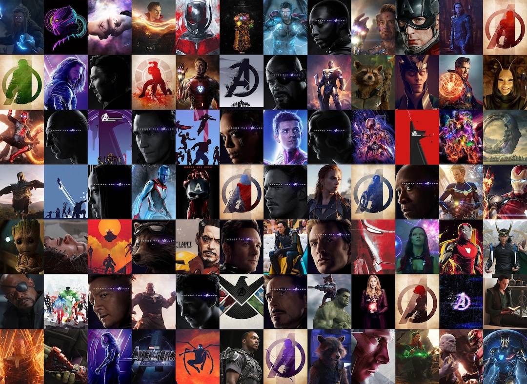 101 PCS 8x10 Inch Avengers Wall Collage Kit Set of Etsy