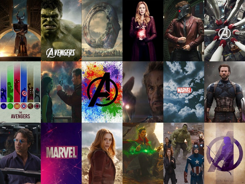 125 PCS Avengers Wall Collage Kit Marvel Aesthetic Photo Etsy