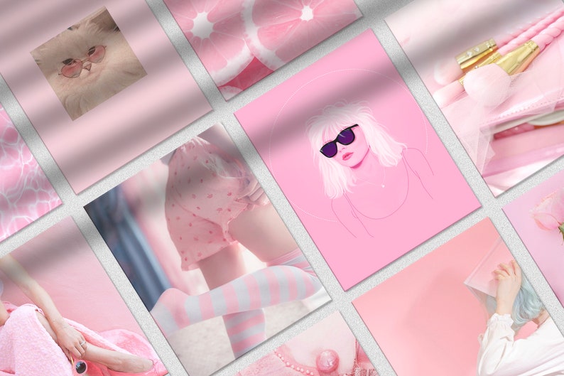 102 PCS 8.5''x11'' Blush Pink Wall Collage Etsy