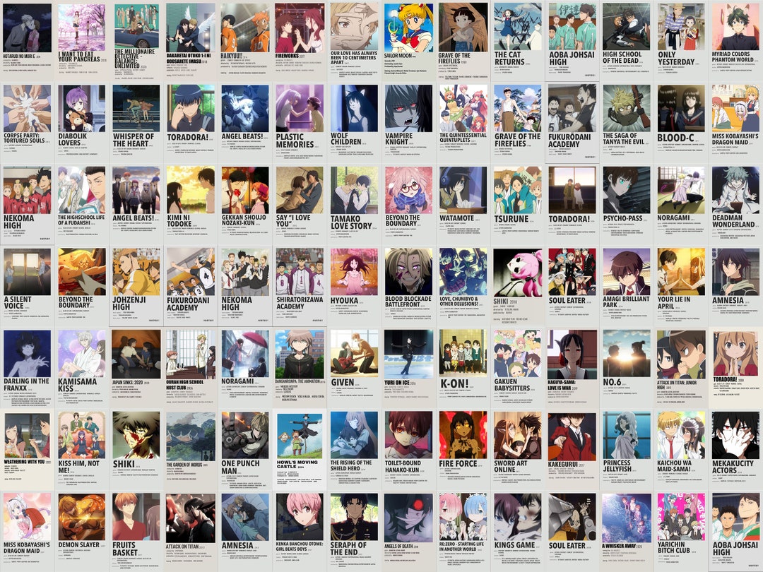 210 PCS Anime Movie Poster Wall Collage Kit Anime Manga - Etsy