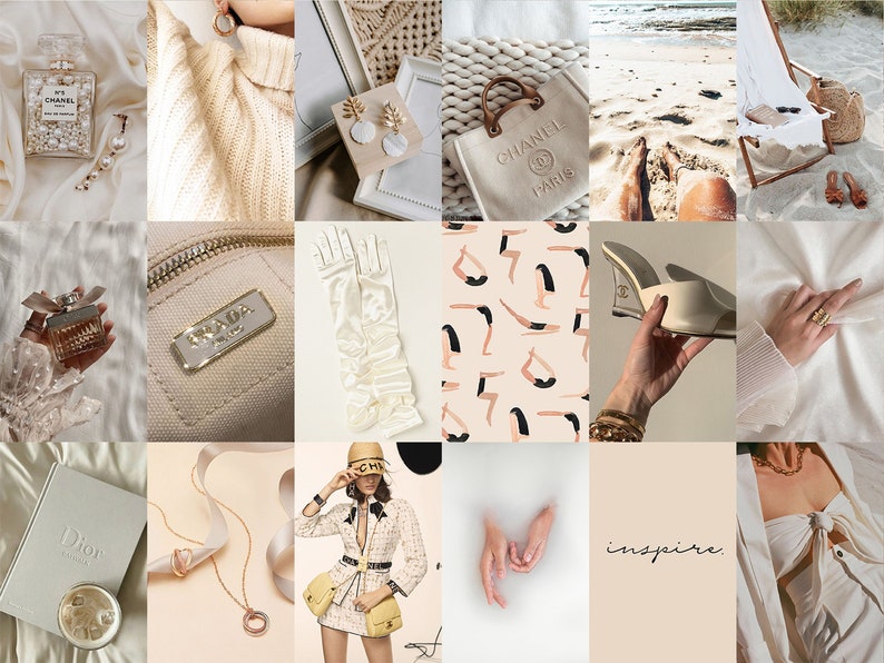 110 PCS Neutral Wall Collage Kit Nude Aesthetic Photo - Etsy
