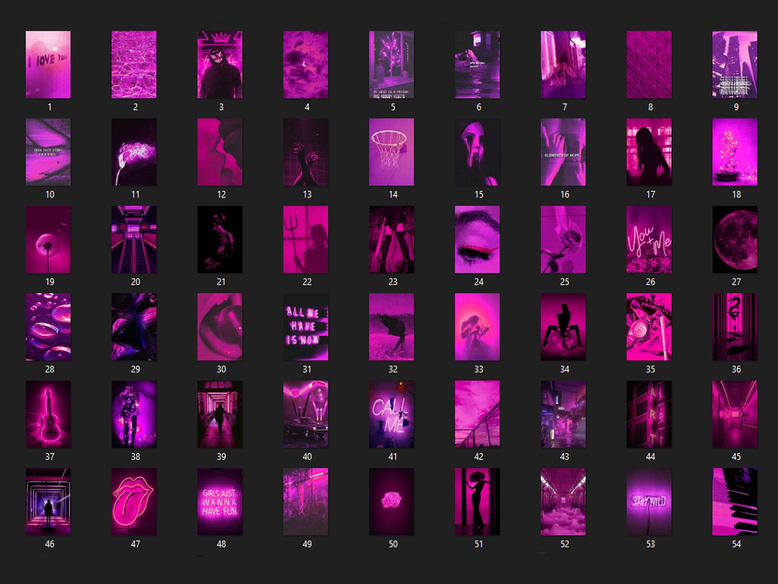 180 PCS Neon Pink Wall Collage Kit Boujee Pink Art - Etsy UK
