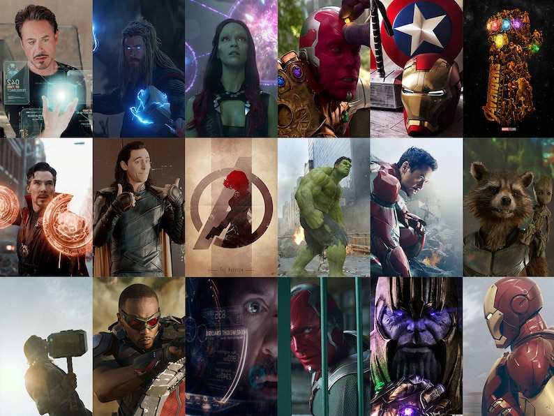 125 PCS Avengers Wall Collage Kit Marvel Aesthetic Photo Etsy