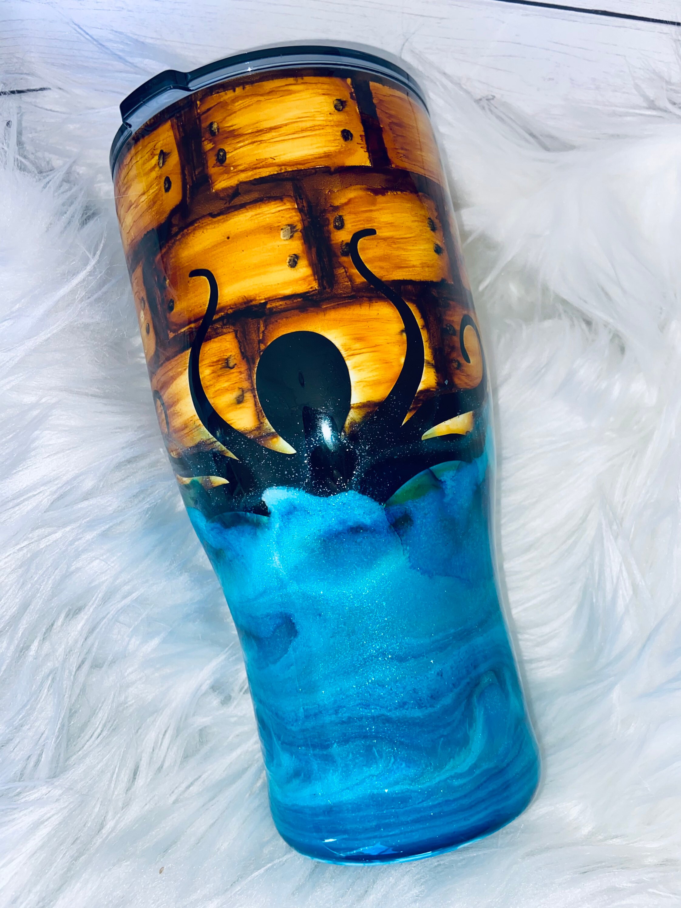 The Kraken Shiplap Stainless Steel Tumbler Etsy UK