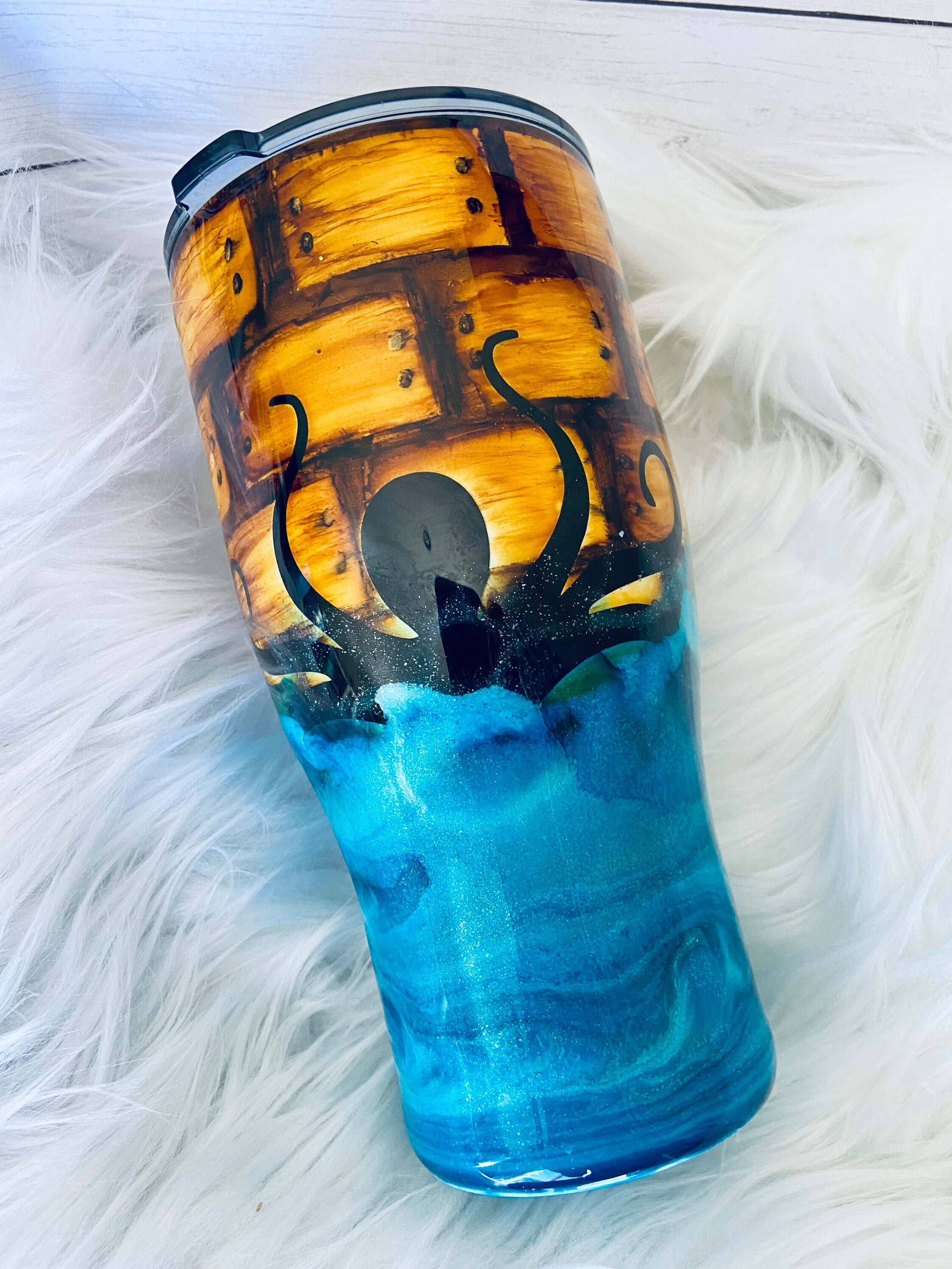 The Kraken Shiplap Stainless Steel Tumbler Etsy UK