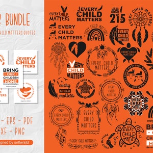 Every Child Matters SVG Bundle, Every Child svg, Children School svg, Save Children Quote svg, Orange Shirt Day for Cricut