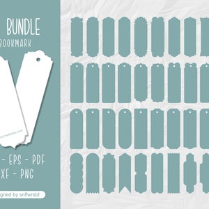 Marcador SVG, paquete de plantillas de marcador SVG, etiquetas de marcador, marcador imprimible, clipart de marcador, plantillas de marcador para Cricut