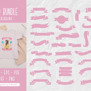 Ribbon svg, Ribbon svg Bundle, Ribbon Banner svg, Banner svg, Cancer Ribbon svg, Label svg, Layer Banner svg, Banner Vorlage svg für Cricut