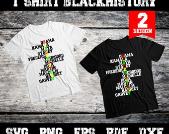 Líderes negros SVG, Historia negra SVG, Inspirador, Juneteenth SVG, Archivos Blm Svg para Cricut, Descargas de diseños sublimacionales