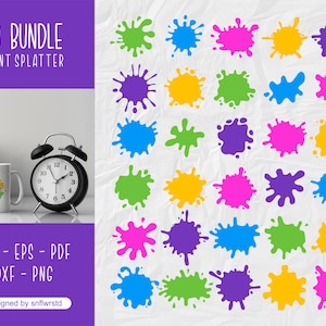 Paint splatter svg, Paint splats svg, Paint splatter clipart, Ink splatter svg, Splatter svg, Paint streak svg, cut file svg for cricut