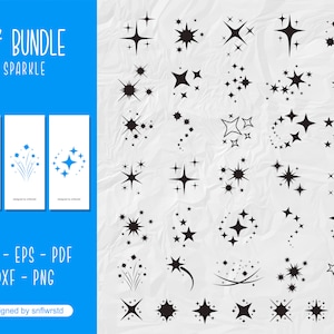 Sparkle svg, Sparkle bundel svg, Sparkle clipart, Star Sparkle svg, Star Moon svg, Sparkle gesneden bestand, Sparkle ster silhouet svg voor Cricut