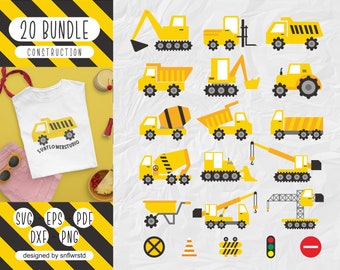 Construction SVG, Trucks Svg, Excavator Svg, Dump Truck Svg, Bulldozer svg, Construction bundle svg, Kids svg, Truck Clipart for Cricut