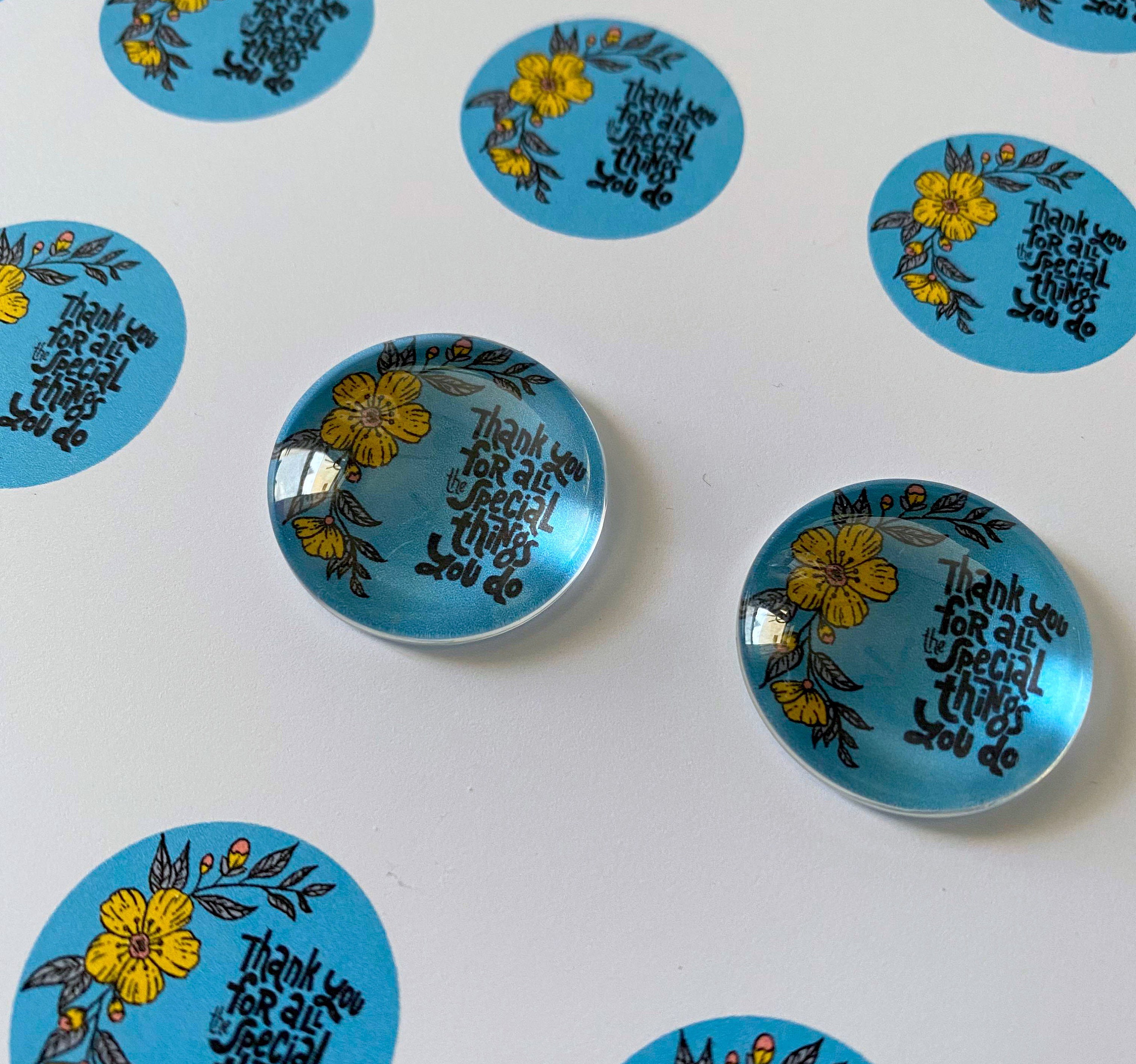 Circles Printables Cardstock Rounds Thank Youcabochons Images Etsy Canada