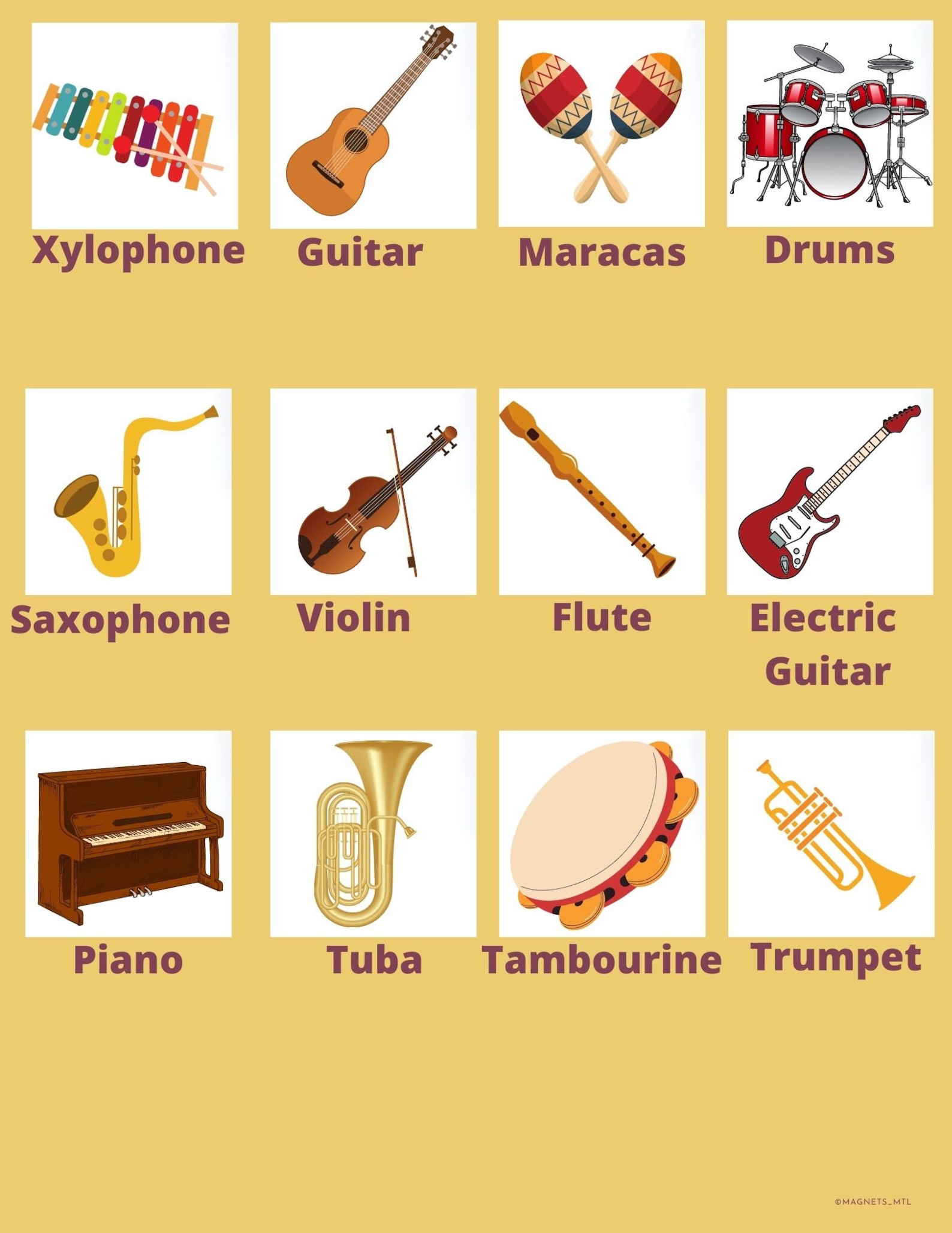 Digital Download Musical Instruments Memory Game Play and Etsy