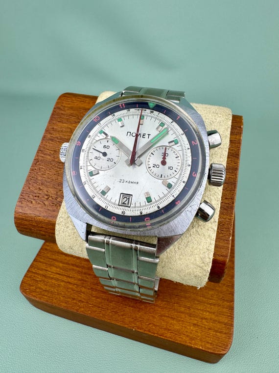 Reloj de piloto mecánico soviético Poljot Sturmanskie Cronógrafo