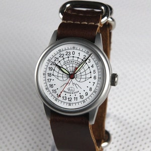 Men&#39;s mechanical watch RAKETA 24 hours (2623.H) &quot;POLAR&quot;