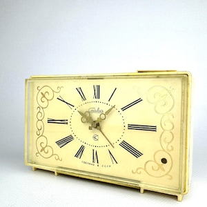 Vintage Soviet Alarm Clock Sevan USSR Made – Retro Mechanical Desk Clock 1980s