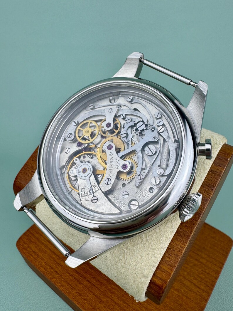 Soviet Chronograph SLAVA Wristwatch men watch 2Chz Big watch image 8