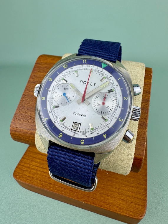 Poljot Sturmanskie 3133 Chronograph Mechanical Pilot Watch USSR