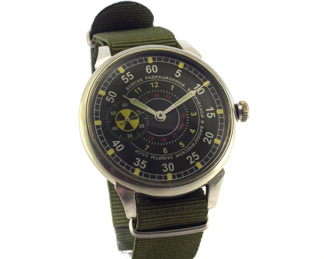 Ussr Watch Radium Radiation Molniya Mechanical Big Wriswatches Vintage Mens Russian Rare ...