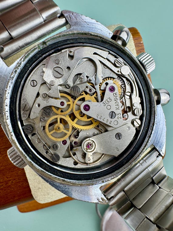 Soviet Vintage Poljot Okean Ocean Sturmanskie Chronograph 3133