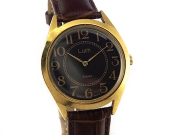 Vintage LUCH Mechanical Wristwatch - USSR Made, Men's Watch