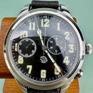 Soviet Chronograph SLAVA Wristwatch men watch 2Chz Big watch image 10