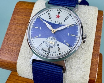 POBEDA Navy Mechanical men's wristwatch Classic watch Vintage military watch ZIM