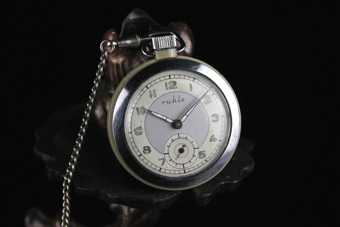 RUHLA Vintage Mechanical Pocket Watch Antique Pocket Watch Etsy