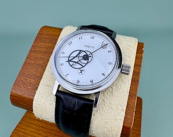 Vintage Raketa Copernicus Gothic Watch, USSR Mechanical Men's Wristwatch