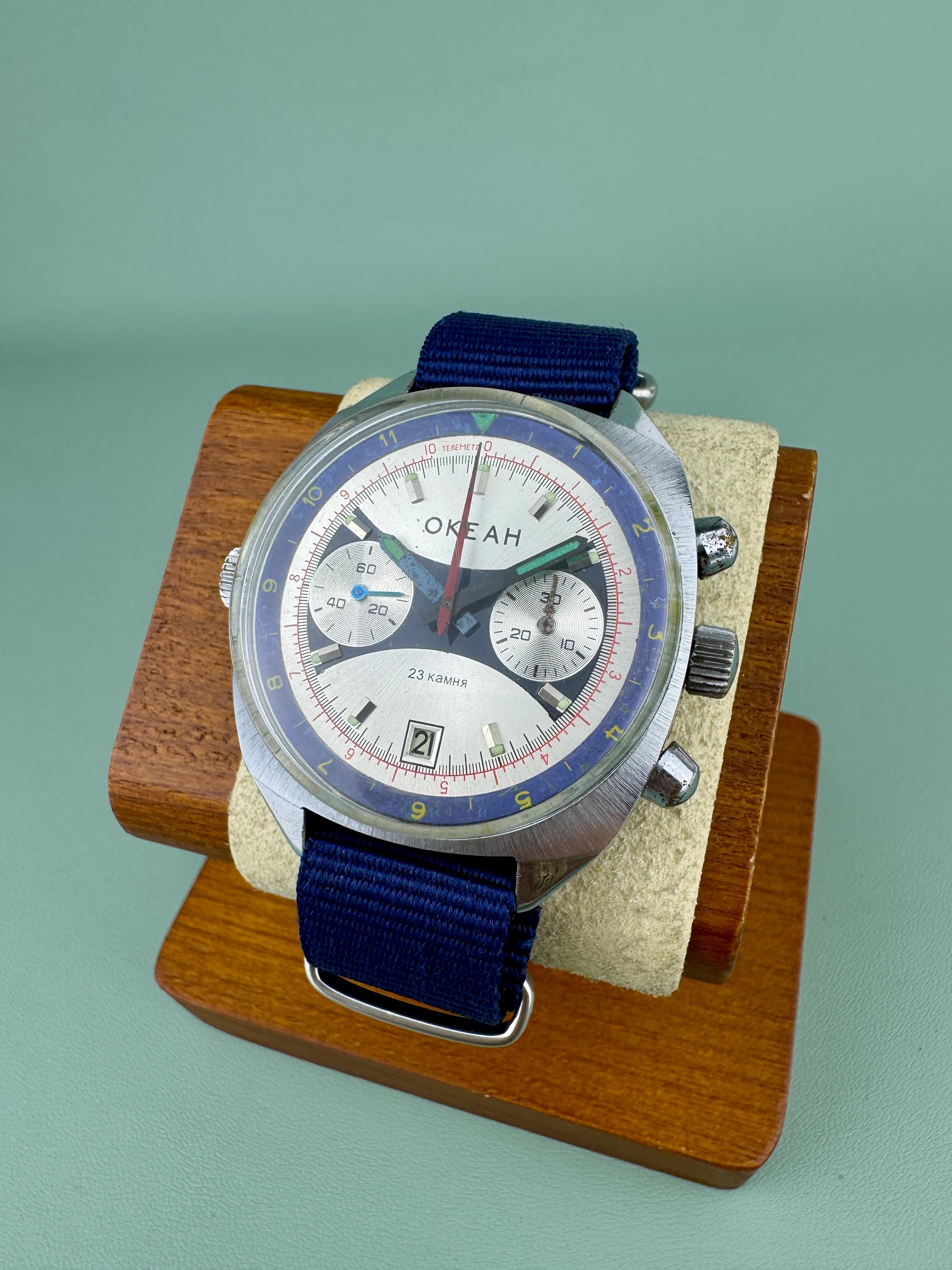 Poljot OCEAN Chronograph 3133 – Orologio da pilota militare sovietico d'epoca URSS