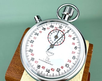 Cronômetro suíço vintage Arnex – 1/10 de segundo, 7 joias, temporizador mecânico