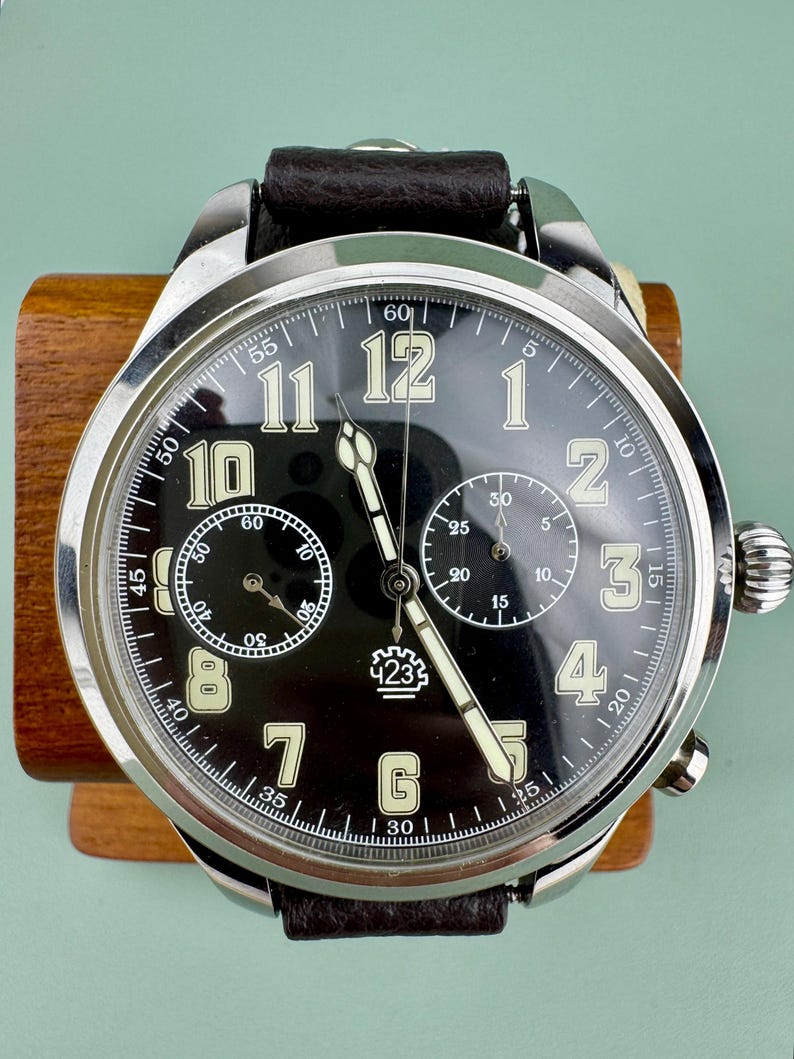 Soviet Chronograph SLAVA Wristwatch men watch 2Chz Big watch image 3