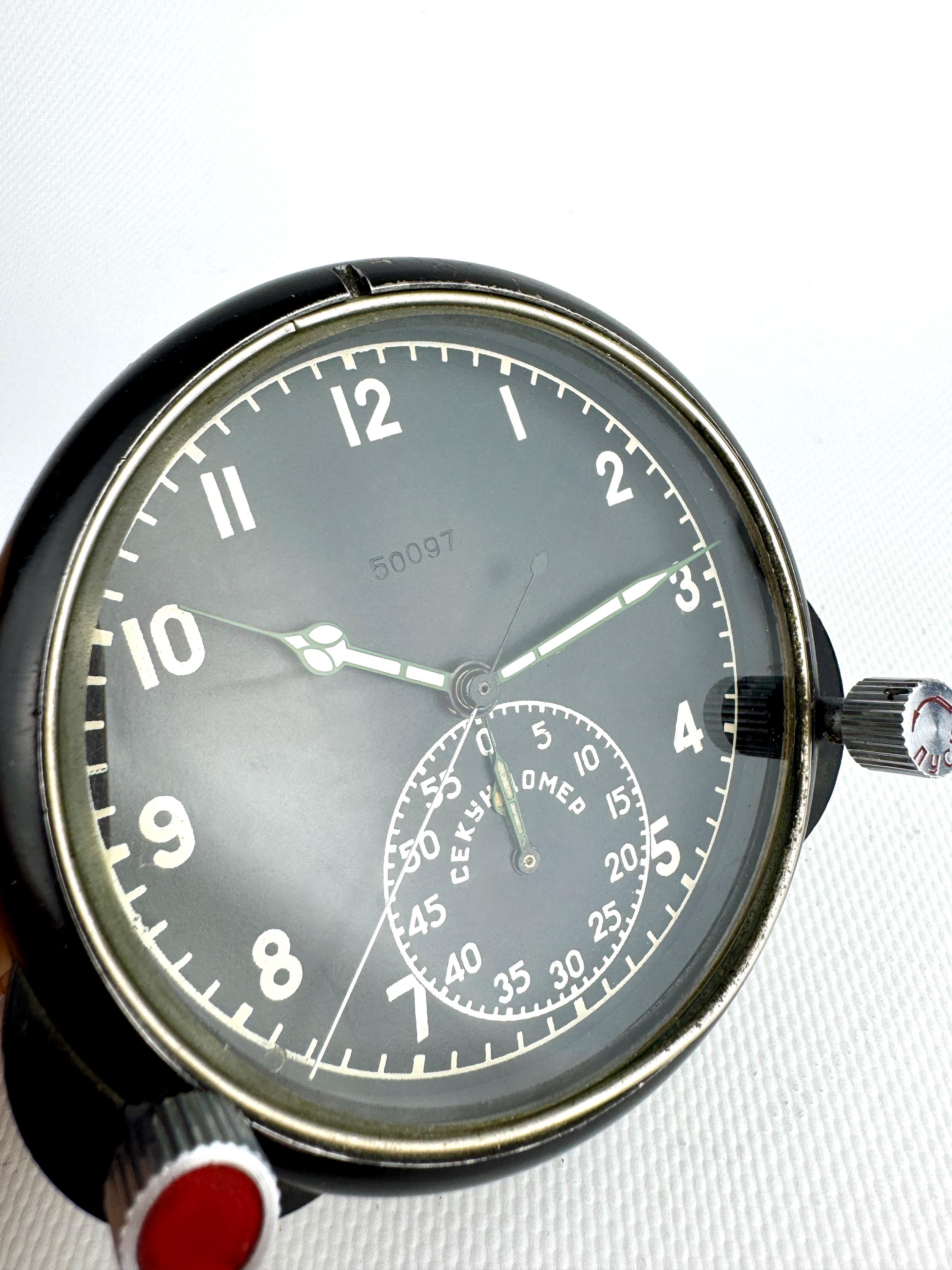 Soviet Mechanical Aviation Watch Stopwatch Time Fly Chronograph 60