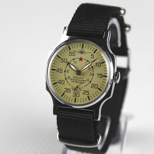 Mechanical men&#39;s wristwatches POBEDA Vintage watch &quot;Military air reconnaissance&quot; Aviation  watch