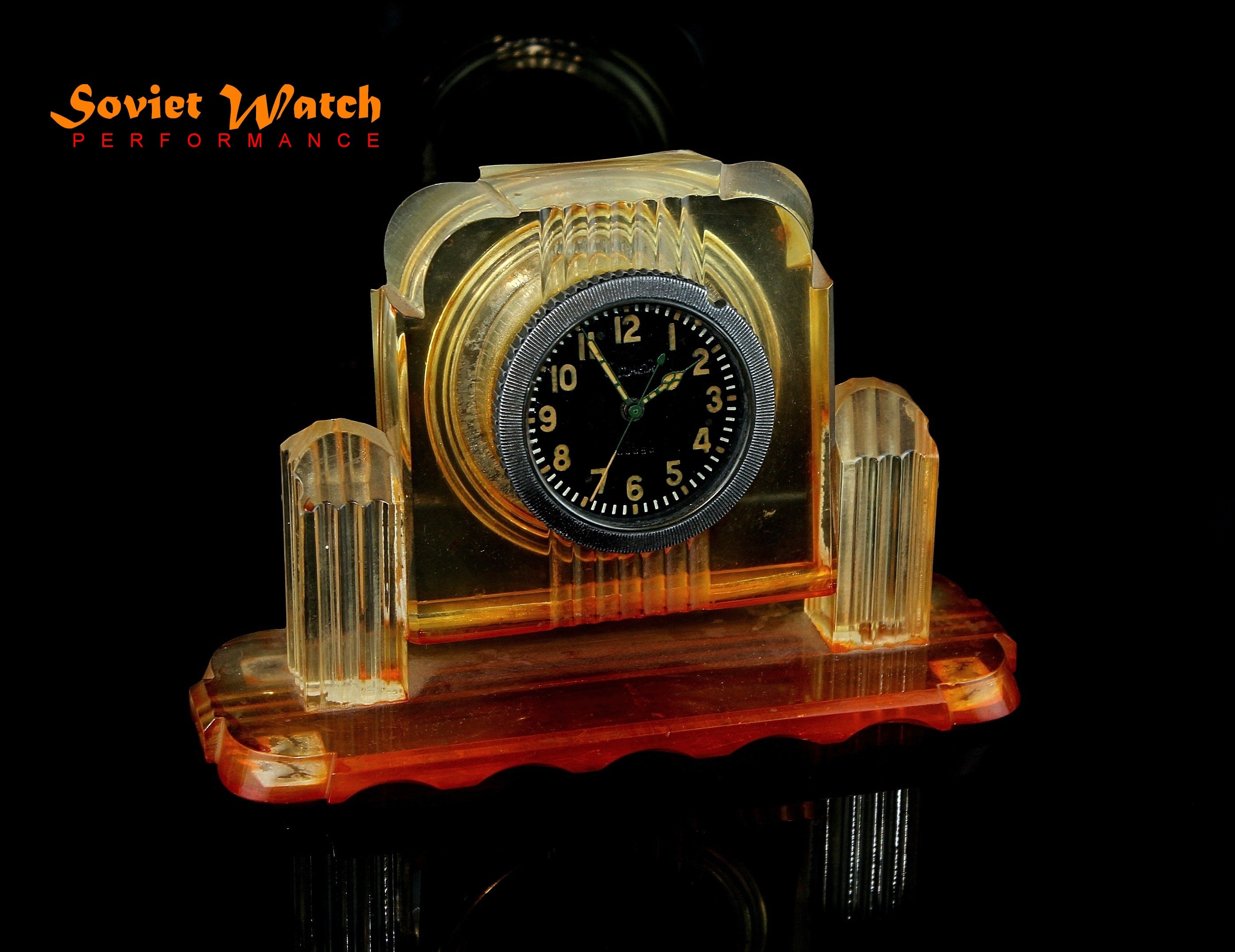 Soviet Mechanical Tank Panel Watch Desk Clock Stopwatch Time AVRM 5
