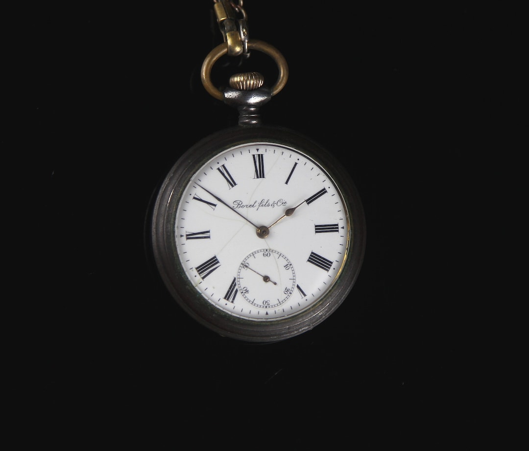 BOREL Vintage Mechanical Pocket Watch Antique Pocket Watch Etsy