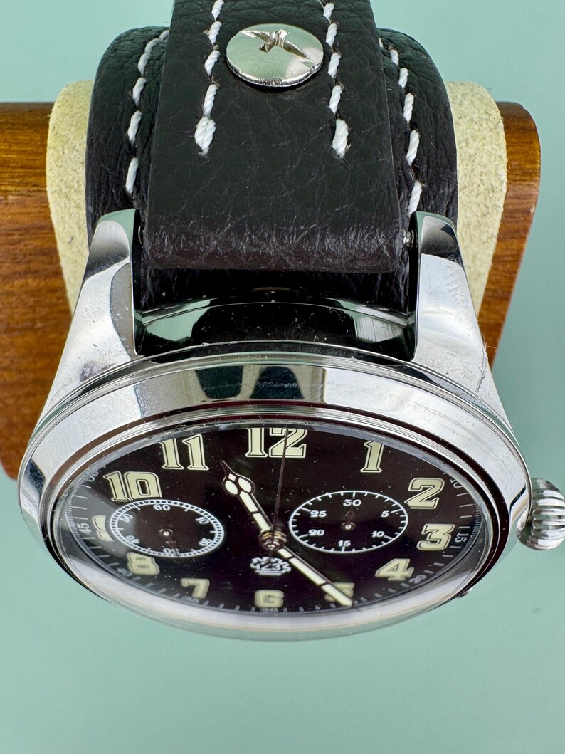Soviet Chronograph SLAVA Wristwatch men watch 2Chz Big watch image 6