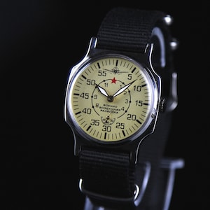 Mechanical men&#39;s wristwatches POBEDA Vintage watch &quot;Military air reconnaissance&quot; Aviation  watch
