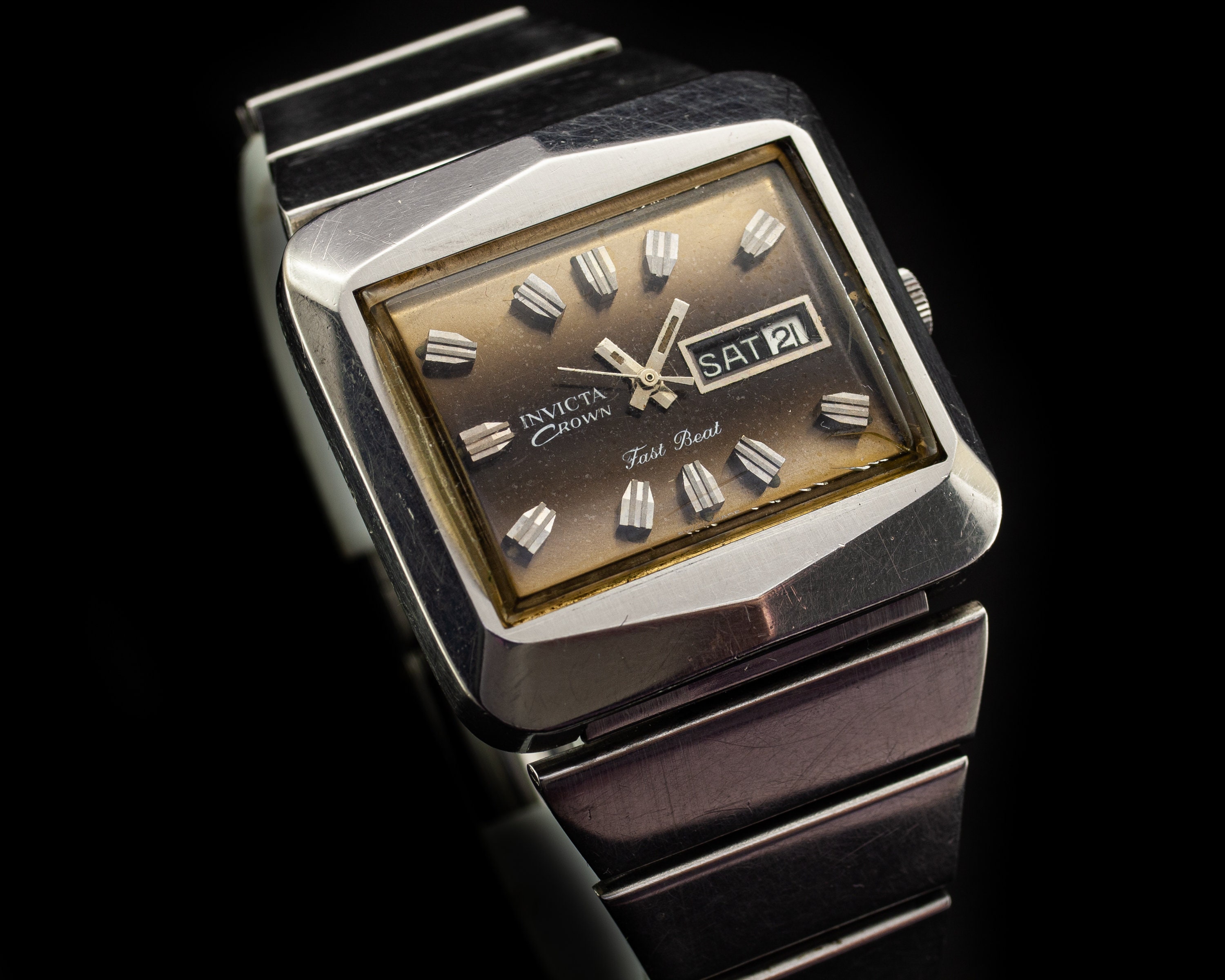 pensionist telefon udgifterne INVICTA Krown Swiss Vintage Mechanical Wristwatch Watch - Etsy