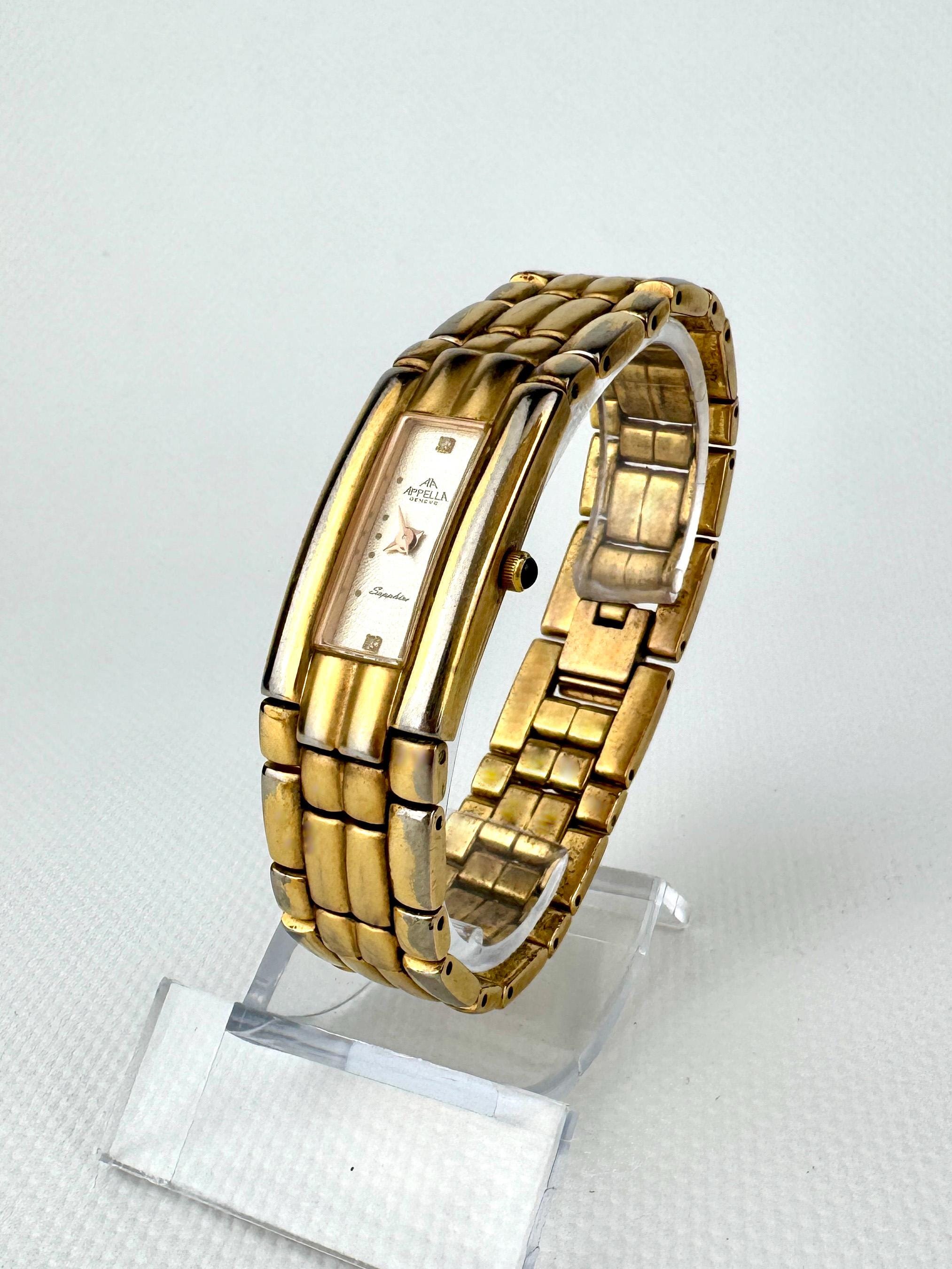 APPELLA Swiss Vintage Women Wristwatch Antique Gold Plated