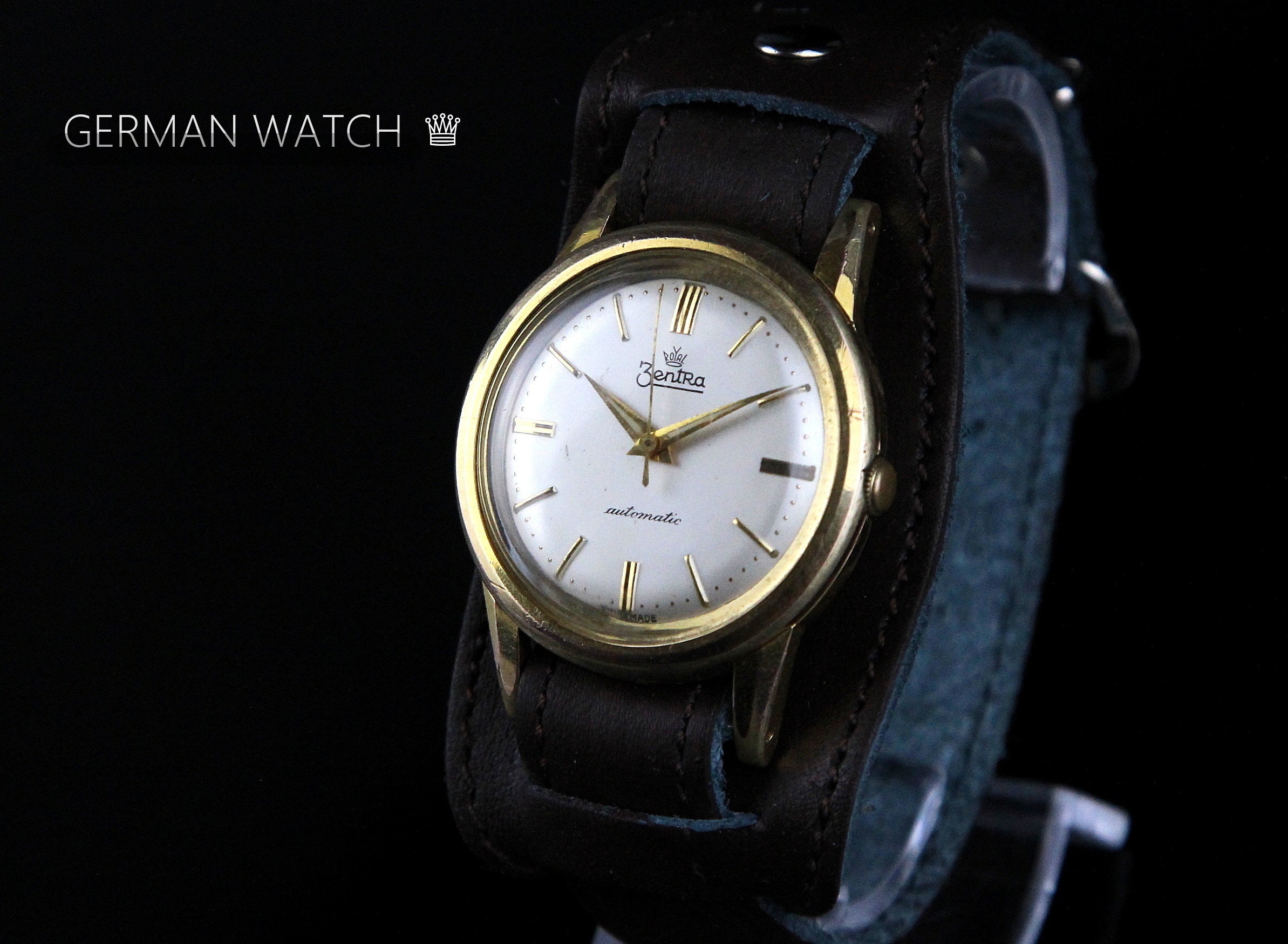 Deutsche Herrenuhr Zentra Automatic Vintage ZentRa 17 Rubis