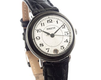 Raketa Watch Mechanical Men's Wristwatches Classic Vintage USSR