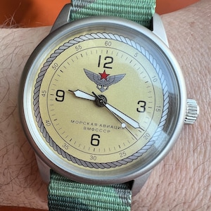 Raketa  Men&#39;s Mechanical Wristwatches Naval Aviation MVF USSR Watch Rare