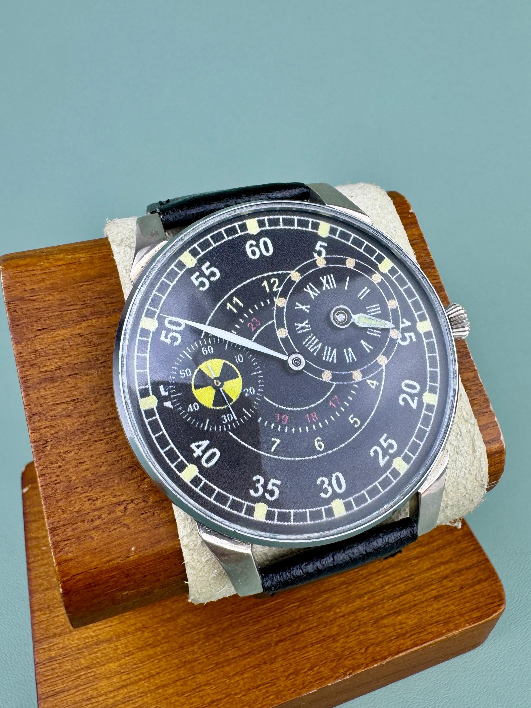 Ussr Watch Radium Soviet Military Radiation Protection Watch Molnija 3602 Regulator Men’s ...