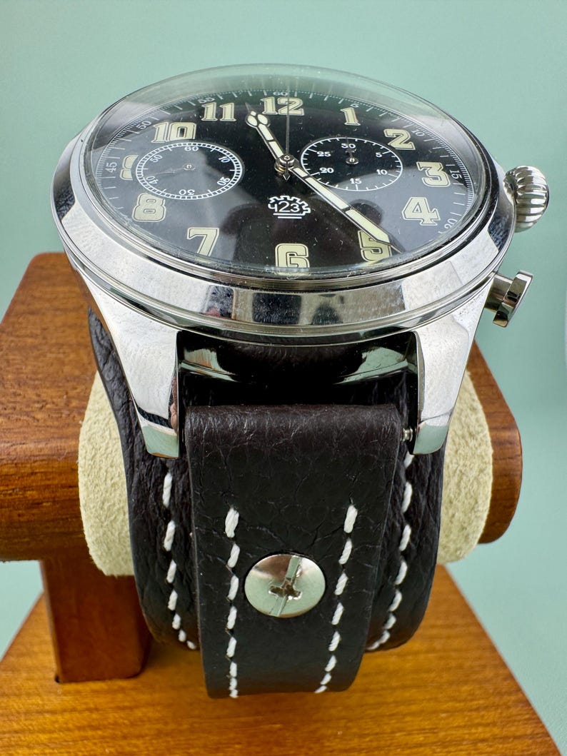 Soviet Chronograph SLAVA Wristwatch men watch 2Chz Big watch image 4