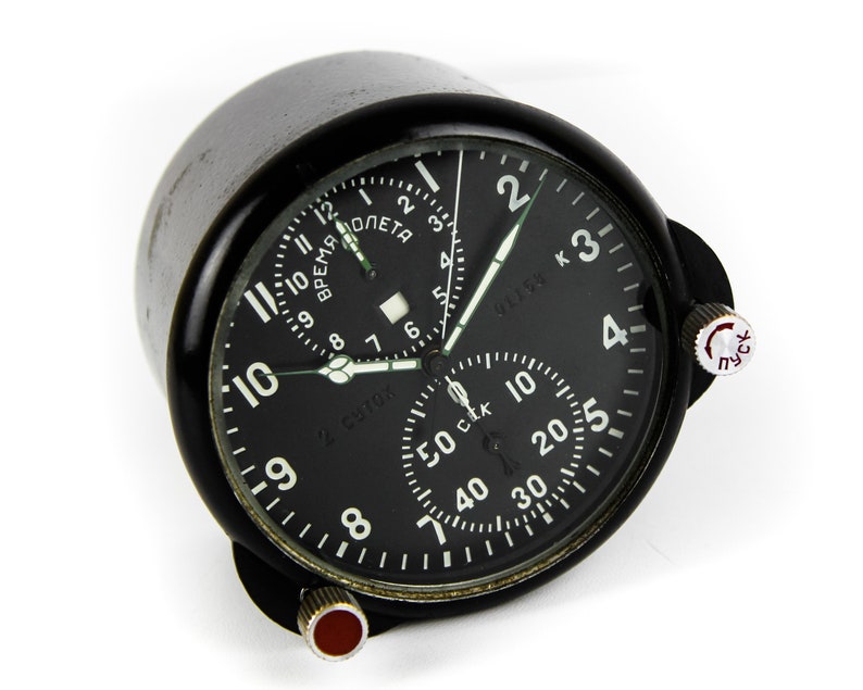 Soviet Mechanical Aviation Watch Clock Stopwatch Time Fly Etsy