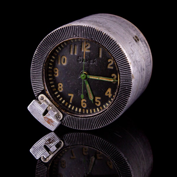Soviet Mechanical Tank Panel Watch Clock Stopwatch Time AChS AVRM - 5 USSR