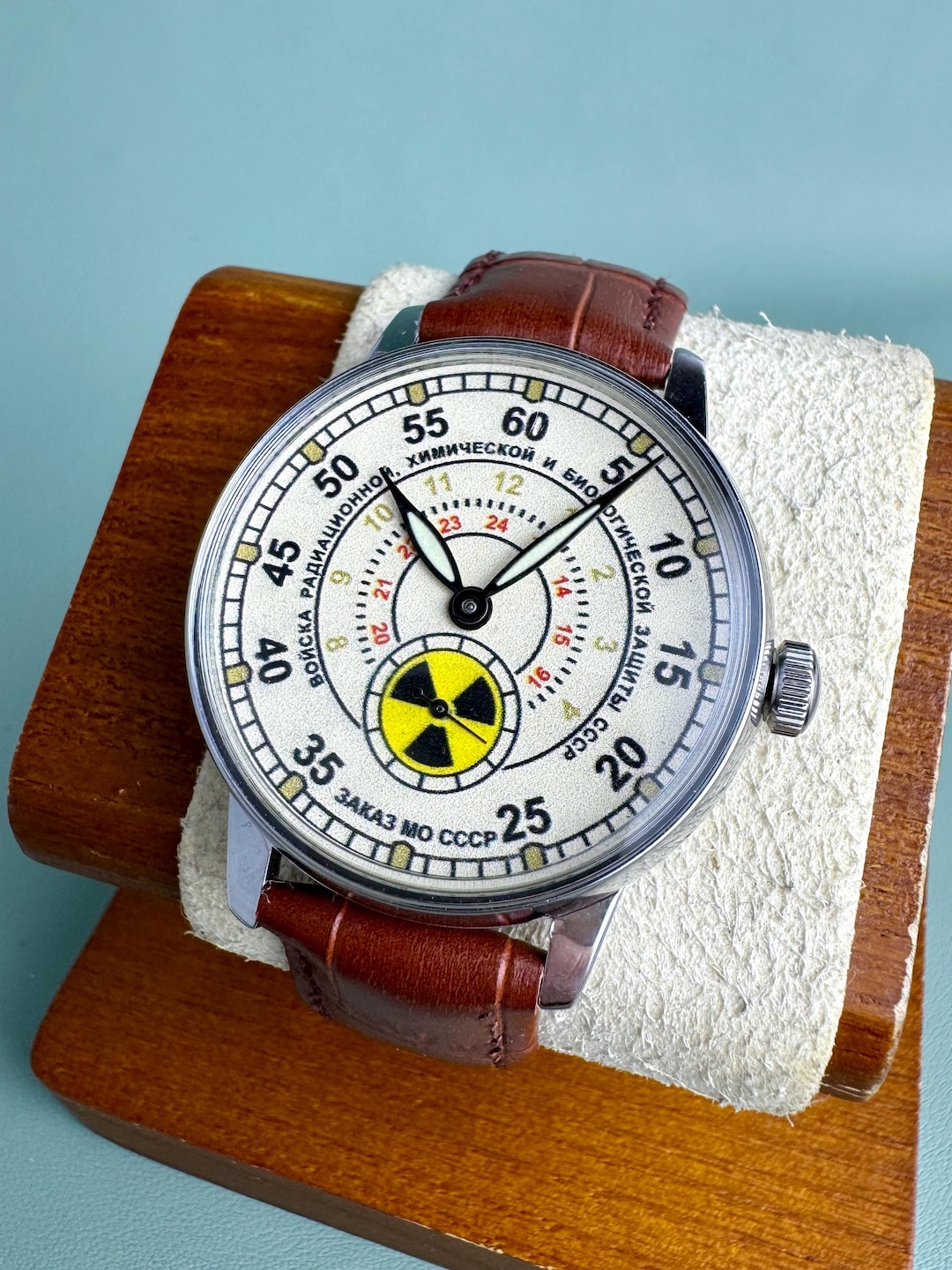 Ussr Watch Radium Raketa Chemical Protection USSR Military Mechanical Wristwatch ...