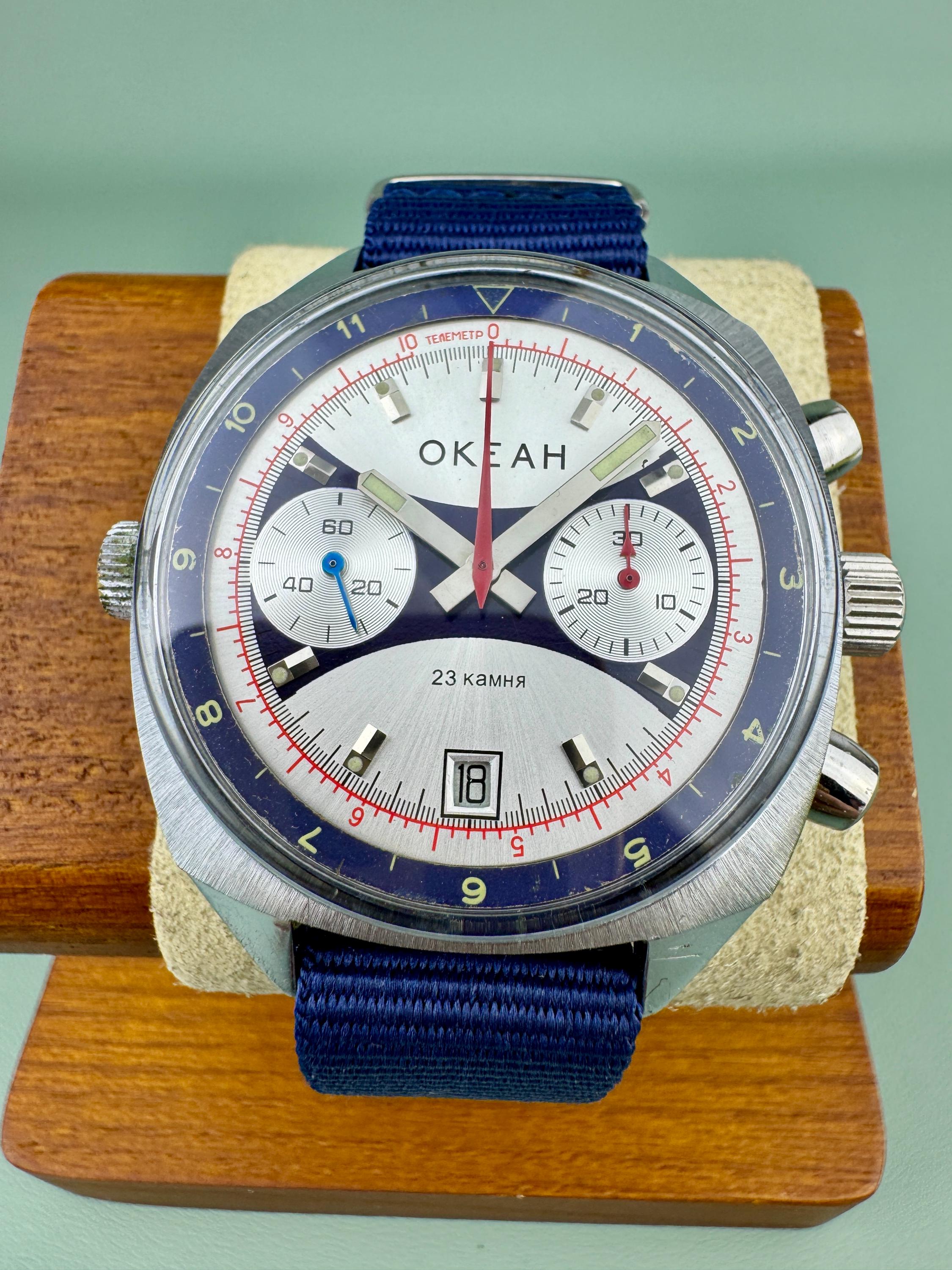 Watch Poljot Chronograph Ocean USSR Vintage Wristwatches USSR